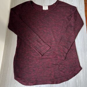 Pen & Paper Women Burgandy Long Sleeve Shirt  Size Medium
